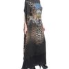Roberto Cavalli Long Kaftan Silk Dress with Jaguar Print in Multicolor (multi) - Lyst