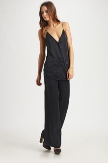 T By Alexander Wang Silk Jacquard Wide-leg Trousers - Lyst