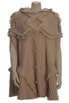 Temperley London Hooded Cable-knit Wool Poncho - Lyst