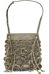 Valentino Iris Leather Shoulder Bag with Roses