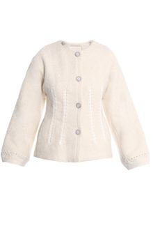 Vanessa Bruno Collarless Cropped Jacket - Lyst