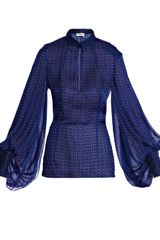 Yves Saint Laurent Silk-chiffon Double Chain Top