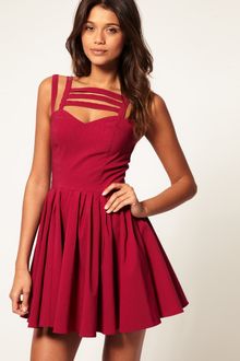 ASOS Collection Asos Full Skirt Dress with Multi Strap - Lyst