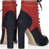Bally Colorblock Suede Ankle Boots in Blue (red) - Lyst