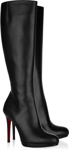 Christian Louboutin New Simple Botta 120 Leather Knee Boots - Lyst