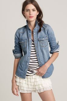 J.Crew Denim Western Shirt - Lyst