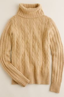 J.Crew Cambridge Cable Chunky Turtleneck Sweater - Lyst