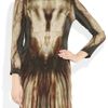 Mcq By Alexander Mcqueen Phantom Print Silk Dress in Brown (multicolored) - Lyst