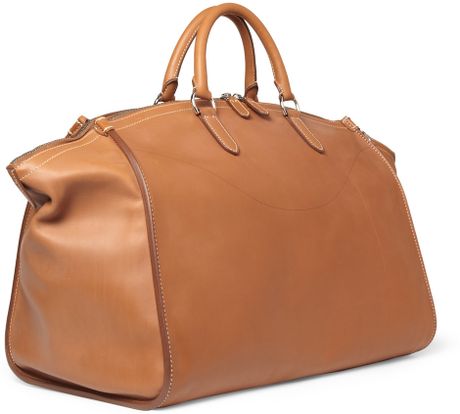 brown leather weekend bag