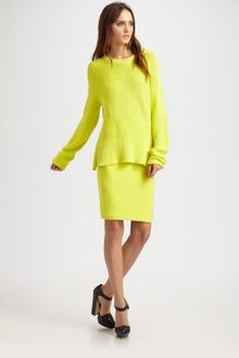 T By Alexander Wang Cotton-knit Skirt - Lyst