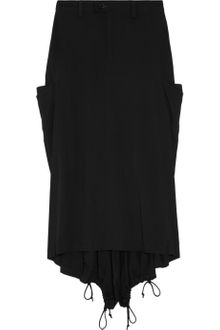 Y's Yohji Yamamoto Asymmetric-hem Twill Skirt - Lyst