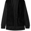 Ian R.n. Polished Jersey and Suede Cardigan in Black - Lyst