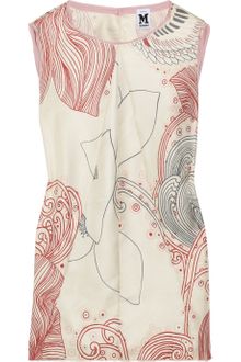 M Missoni Printed Silk Top - Lyst
