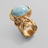 Yves Saint Laurent Arty Ovale Ring in Blue (turquoise) - Lyst