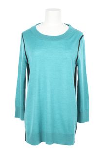 Fendi Teal Merino-wool Knitted Sweater - Lyst