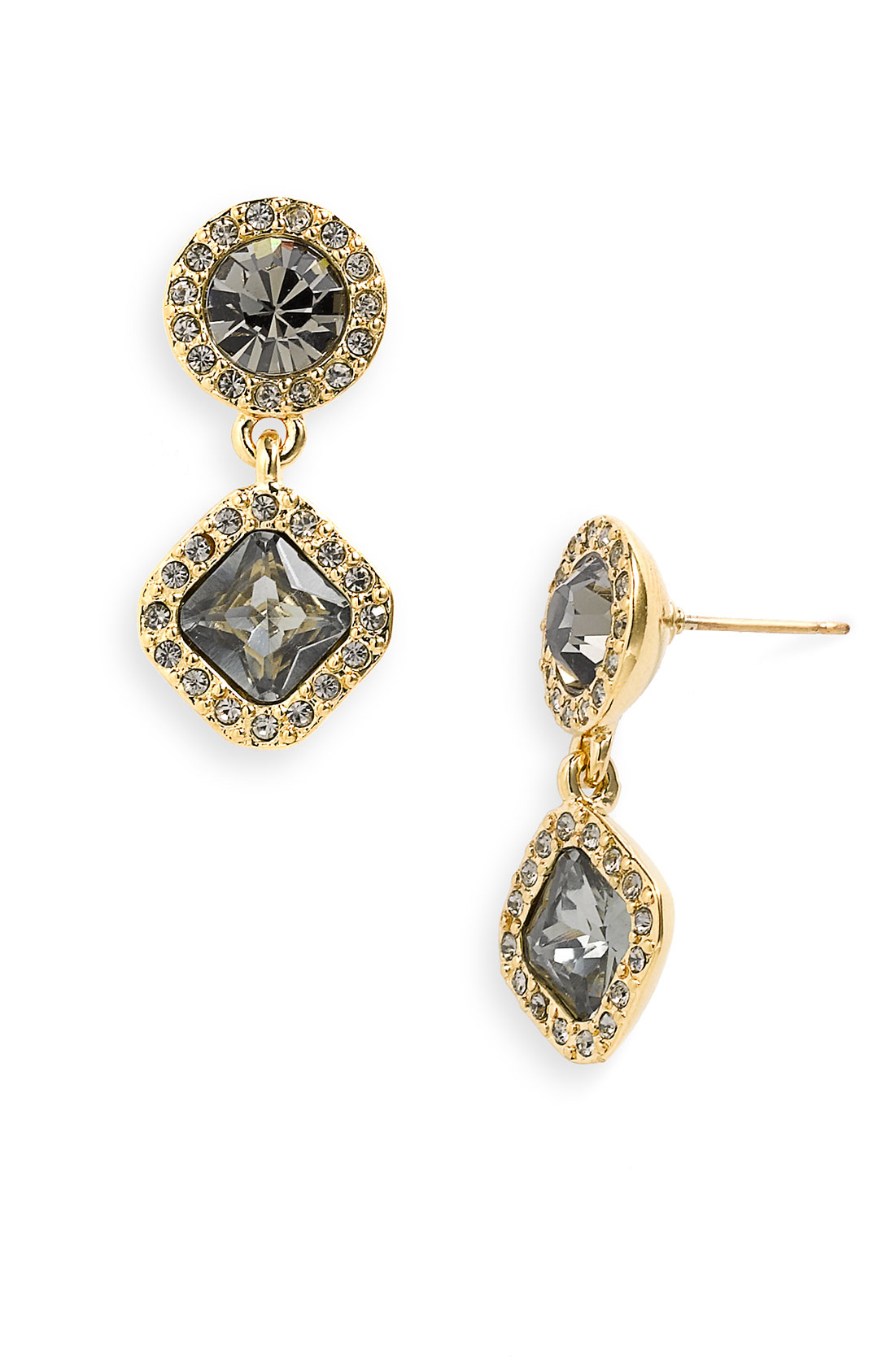 Kate Spade Pavé Drop Earrings in Black (black diamond) Lyst