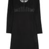 Versus Woolcrepe and Boned Tulle Dress in Black - Lyst