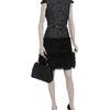 Alexander Mcqueen Bouclé Tweed Wool Blend Dress with Mink Fur Trim in Black (black white) - Lyst