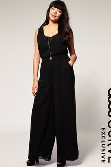 ASOS Collection Asos Curve Exclusive Pleat Front Jumpsuit - Lyst