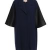 Roksanda Ilincic Woolcrepe Swing Coat in Blue (black navy) - Lyst