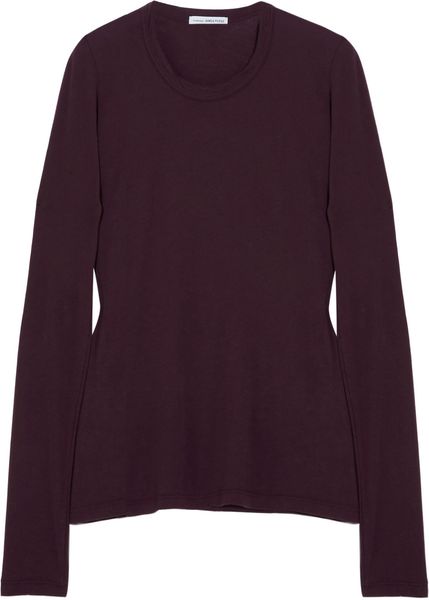 James Perse Cottonjersey Top in Purple (burgundy) - Lyst