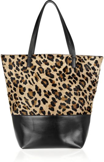  Ketchup Leopard-print Calf Hair and Leather Tote 