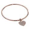 Michael By Michael Kors Heart Charm Bangle  in Gold (rose gold) - Lyst
