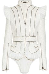 Alexander McQueen Zip-trimmed Bouclé-tweed Jacket