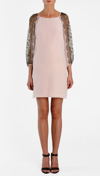  Gold Lace Shift Dress 
