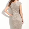 Alex Evenings Sequin Lace Overlay Sheath Dress in Gray (champagne) - Lyst