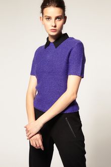 ASOS Collection Asos Fluffy Shell Top with Zip Back - Lyst