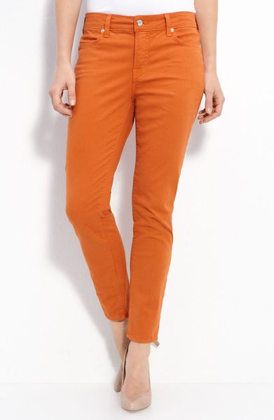 baggy orange jeans