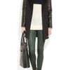 Current/elliott The Ankle Skinny Stretchleather Pants in Green (emerald) - Lyst