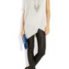 Helmut Lang Asymmetric Jersey Top in Gray - Lyst