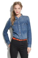 Madewell Shrunken Denim Boyshirt