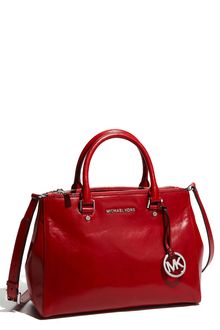 Michael by Michael Kors Medium Dressy Polished Leather Tote - Lyst
