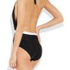Miu Miu Bowembellished Halterneck Swimsuit in Black - Lyst