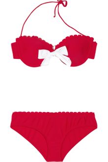 Miu Miu Bow-embellished Halterneck Bikini - Lyst