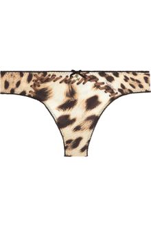 Roberto Cavalli Leopard and Whipstitch-print Crepe Briefs - Lyst