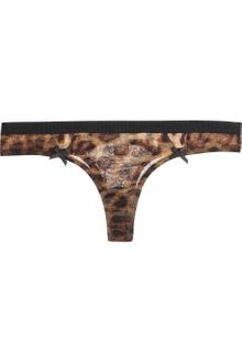 Roberto Cavalli Leopard-print Tulle Hipster Briefs - Lyst