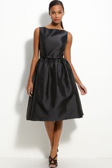 Taylor Dresses Belted Twill Fit & Flare Dress - Lyst