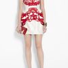 Tibi Cream Rococo Print Cap Sleeve Dress in Beige (cream) - Lyst