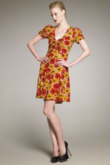Yves Saint Laurent Poppy-Print Dress - Lyst
