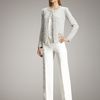 Armani Straightleg Linen Trousers in White - Lyst
