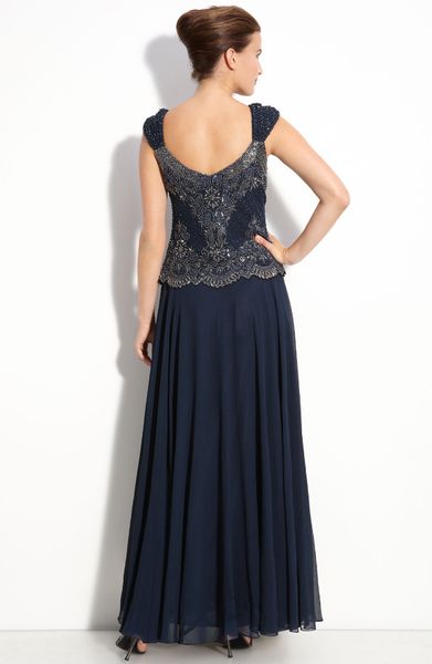 j kara chiffon gown