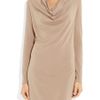 Splendid Cowlneck Stretchjersey Dress in Brown (caramel) - Lyst