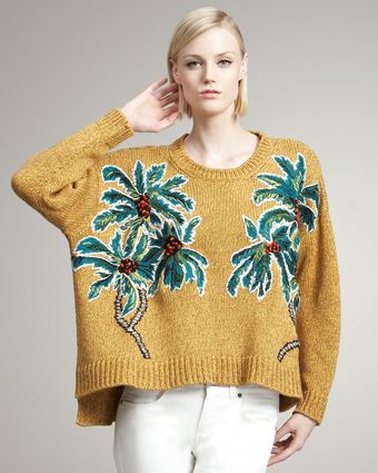  Palm-embroidered Sweater 