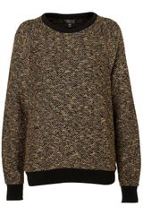 Topshop Raglan Slubby Sweat Top