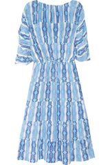 Tucker Printed Silk Dress