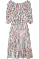 Tucker Printed Silk Dress